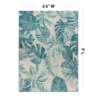 World Rug Gallery Contemporary Tropical Floral Indoor/Outdoor Area Rug