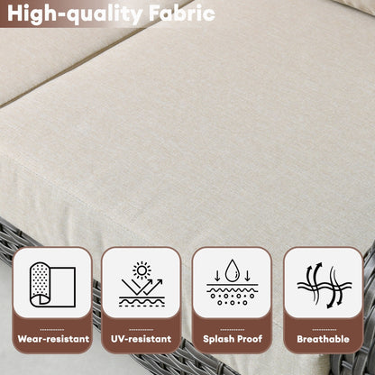 XIZZI 4-piece Outdoor Patio Furniture Conversation Set with Table