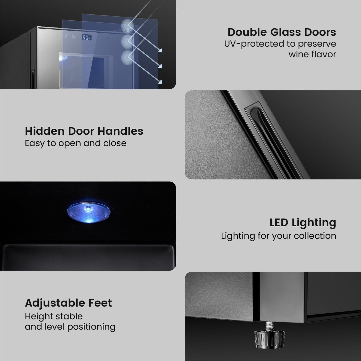 Yeego 8 Bottle Wine Refrigerator Mini Cooler